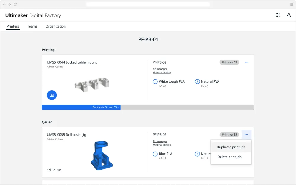 UltiMaker Enterprise Software