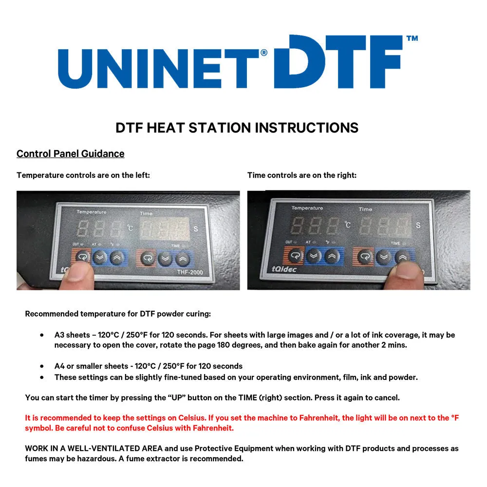 Uninet DTF Heat Station XXL - 16.5 in x 24 in (A2 )