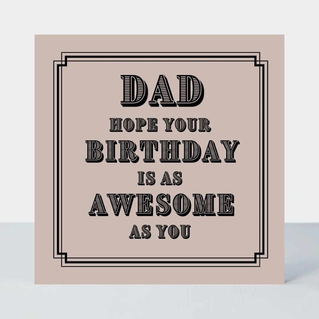 Vintage Icon Dad Birthday Card