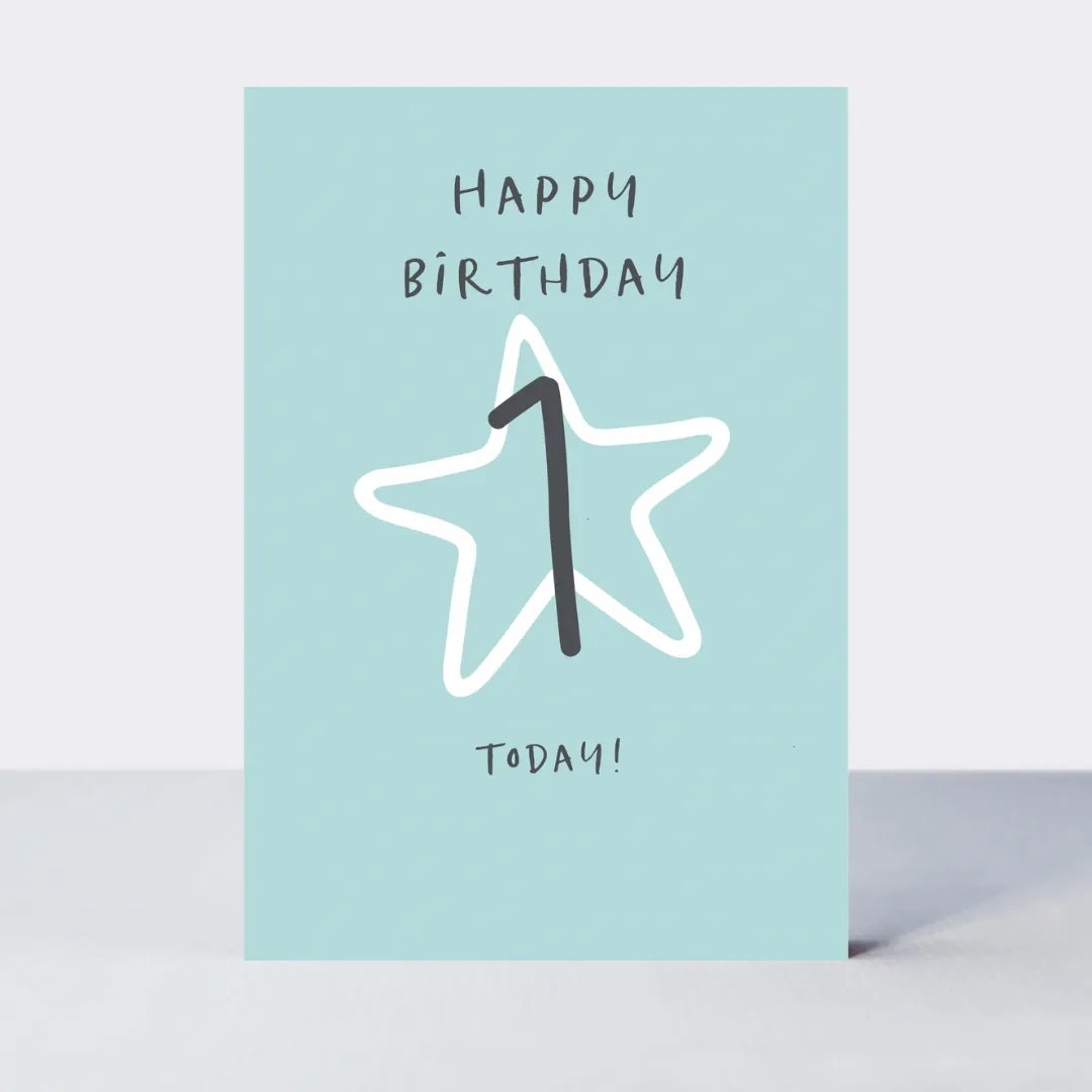 Wonderful You Age 1 Blue Birthday Card
