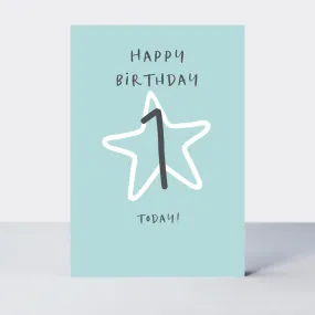 Wonderful You Age 1 Blue Birthday Card
