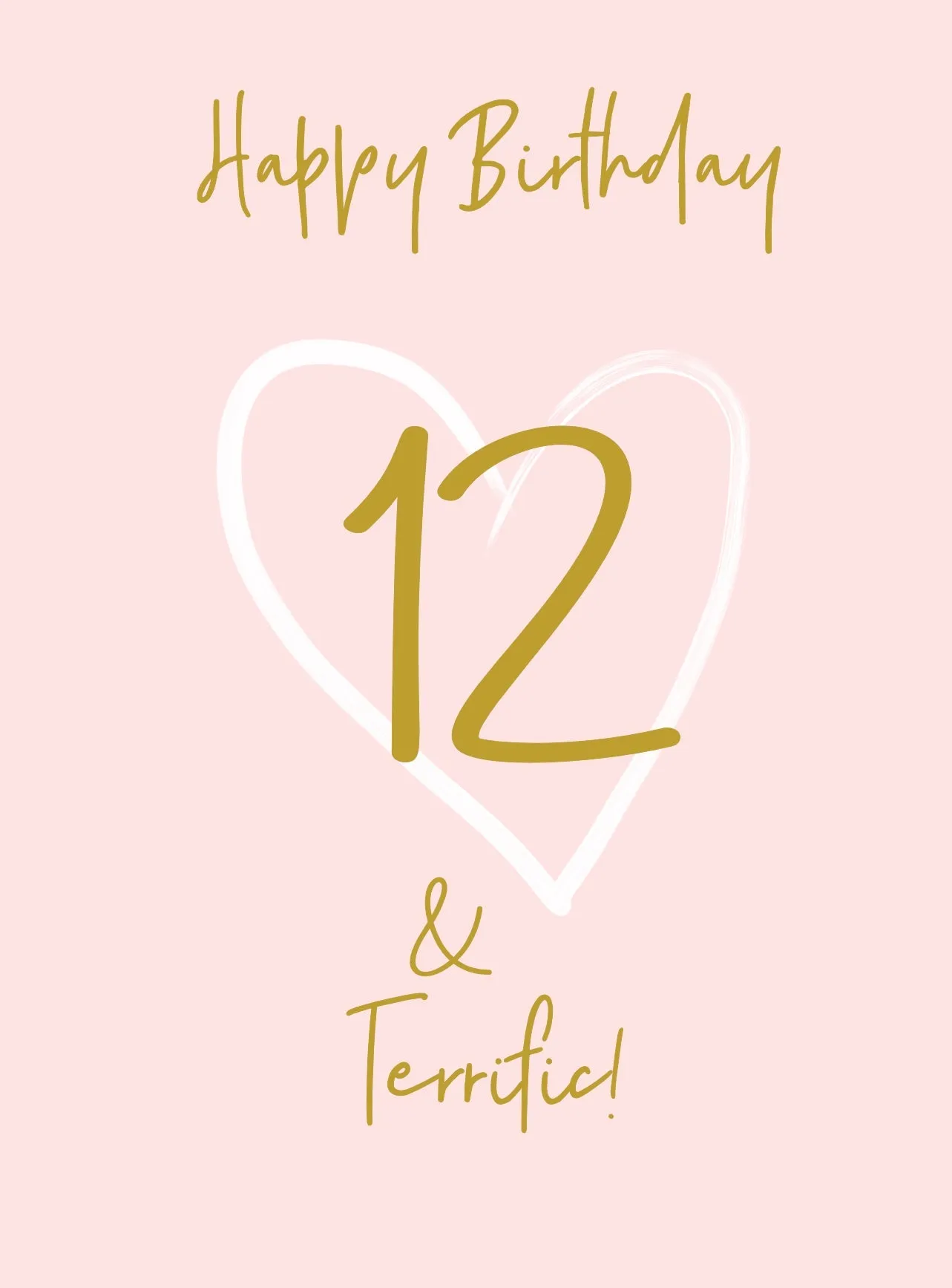 Wonderful You Age 12 Card - Foil