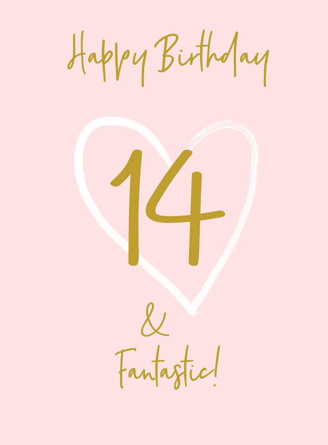 Wonderful You Age 14 Card - Foil