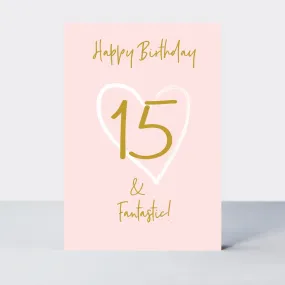 Wonderful You Age 15 Card - Foil
