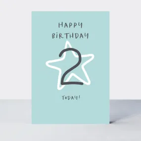 Wonderful You Age 2 Blue Birthday Card