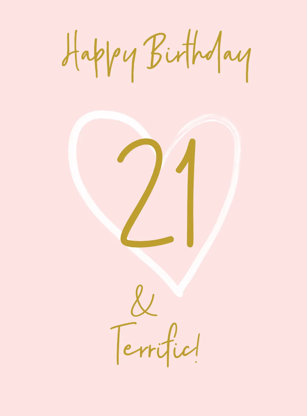 Wonderful You Age 21 Card - Foil