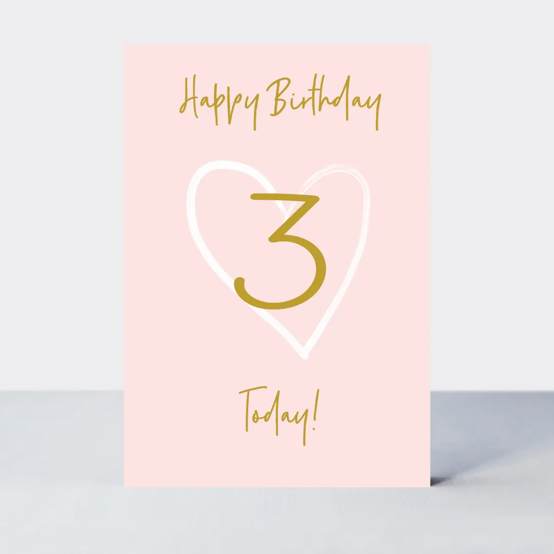 Wonderful You Age 3 Card - Foil