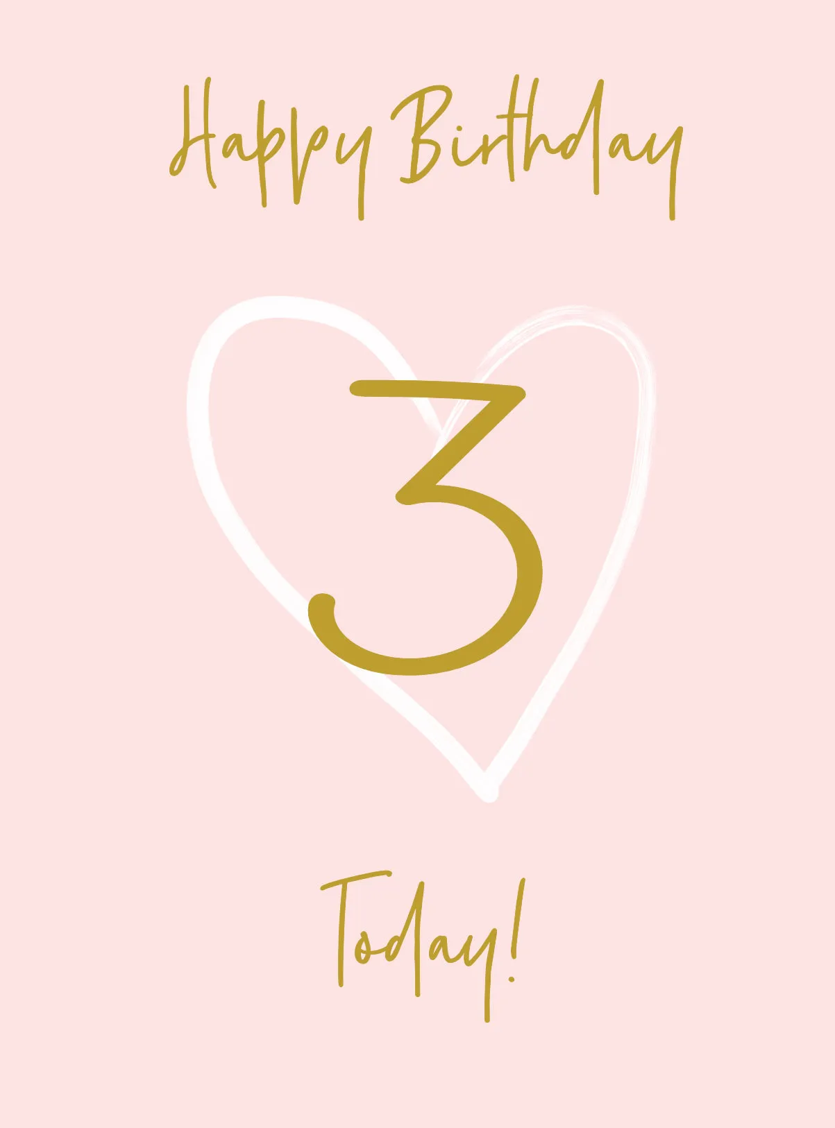 Wonderful You Age 3 Card - Foil