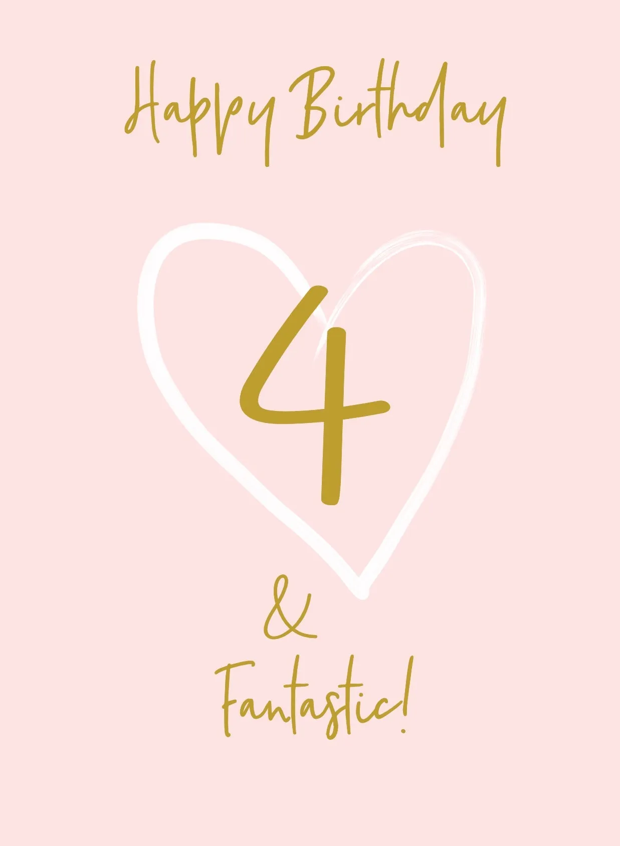 Wonderful You Age 4 Card - Foil