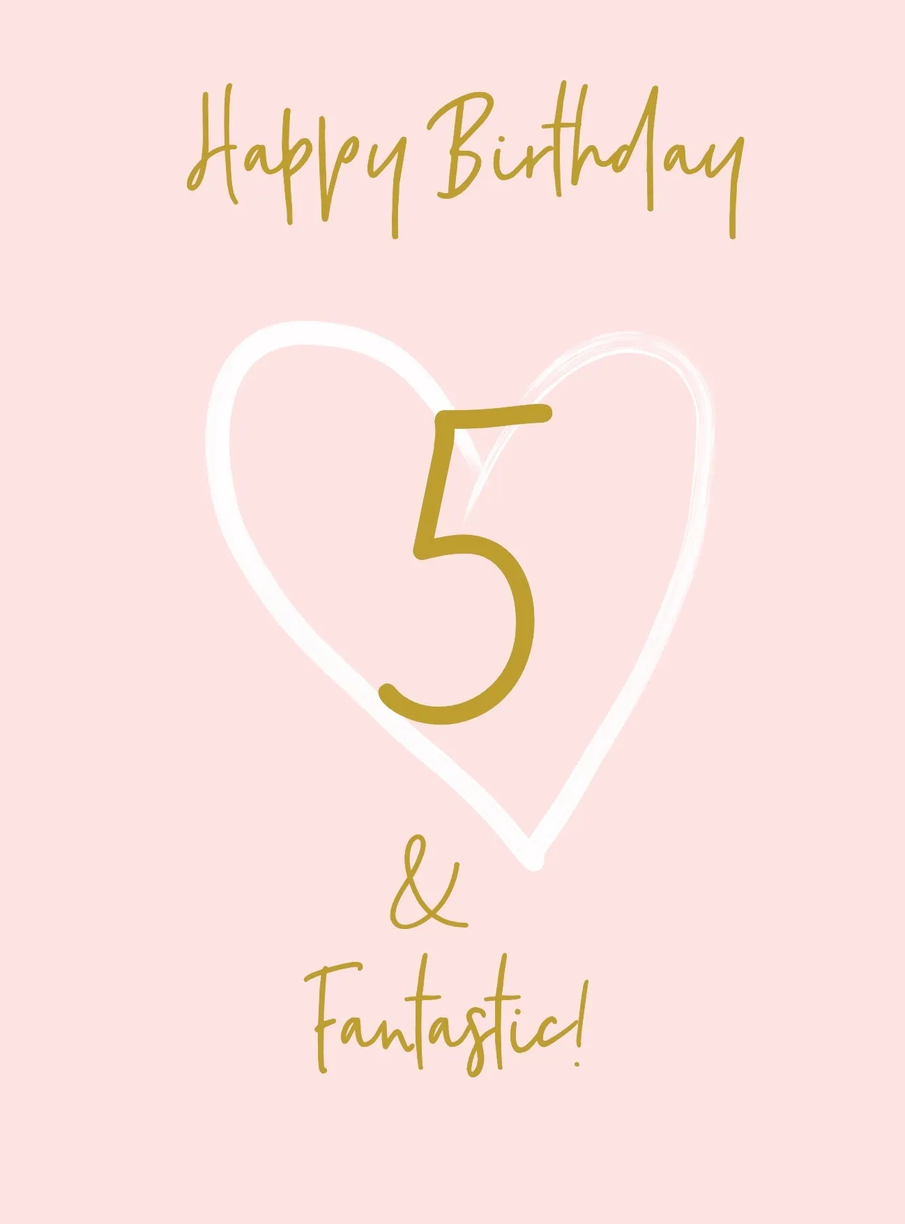 Wonderful You Age 5 Card - Foil