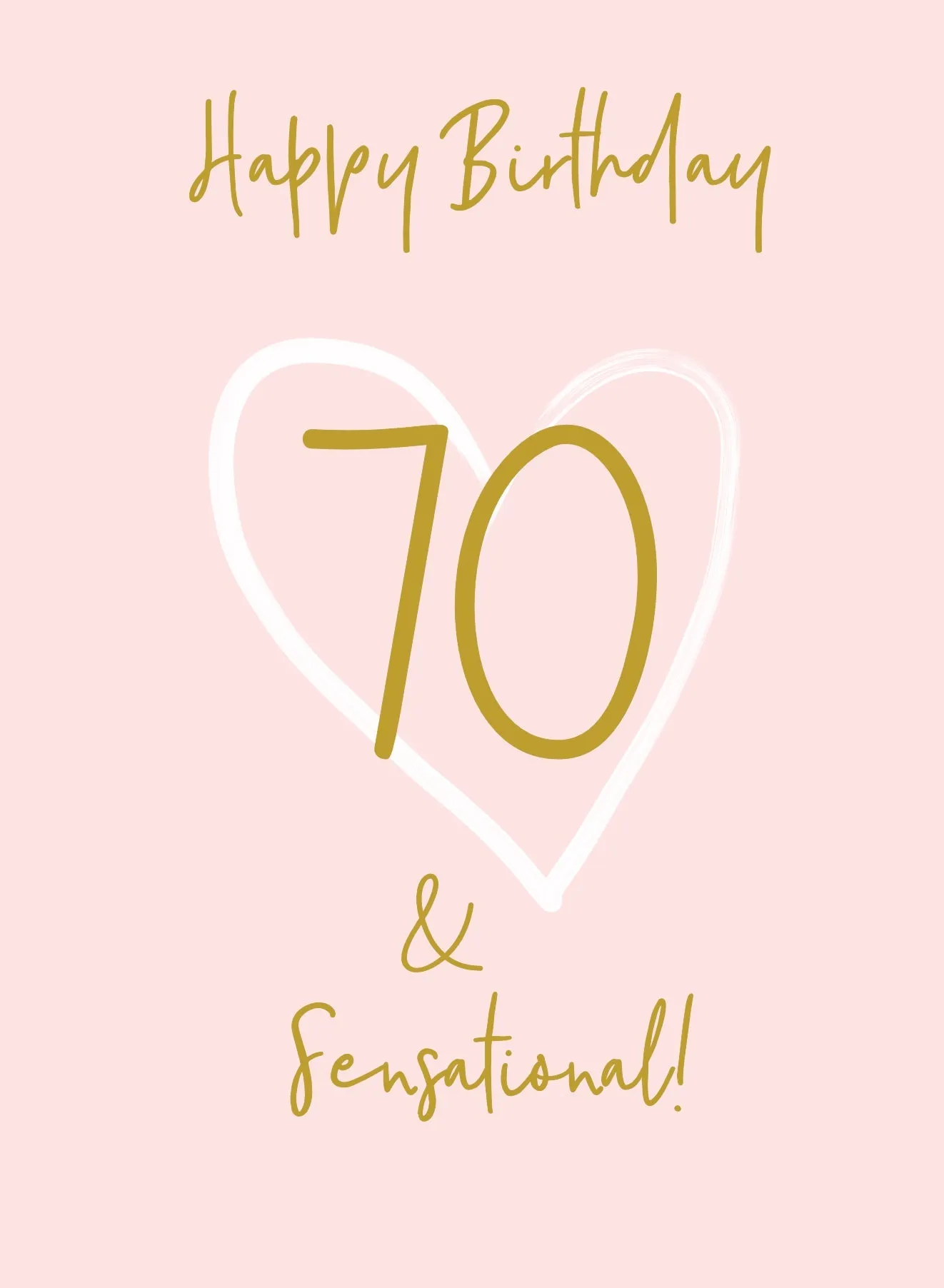 Wonderful You Age 70 Card - Foil