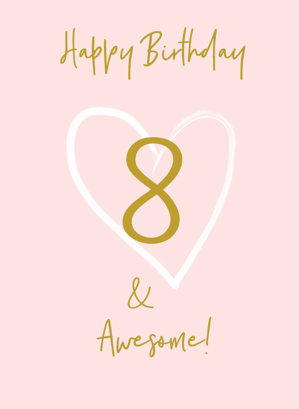 Wonderful You Age 8 Card - Foil