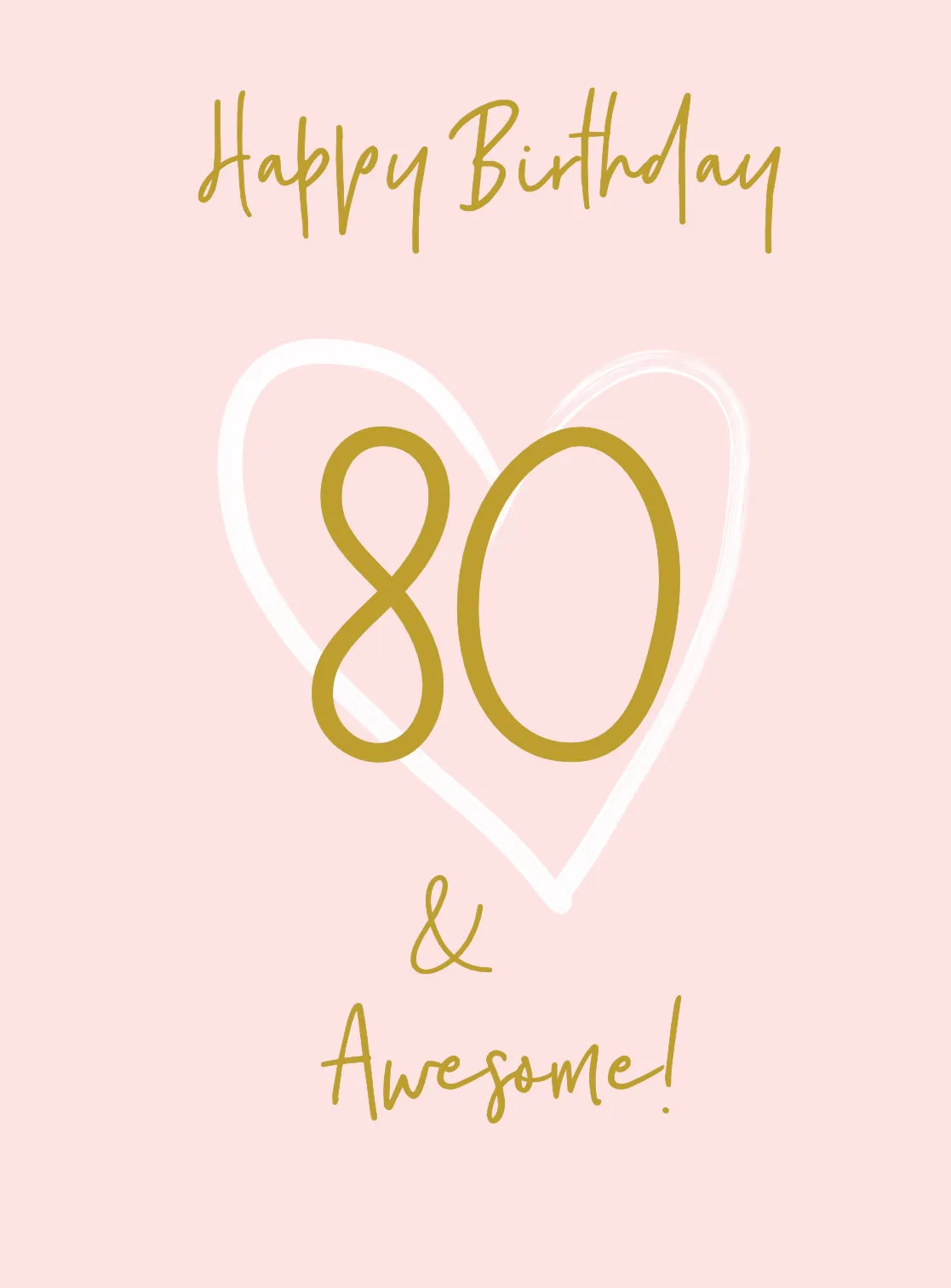 Wonderful You Age 80 Card - Foil