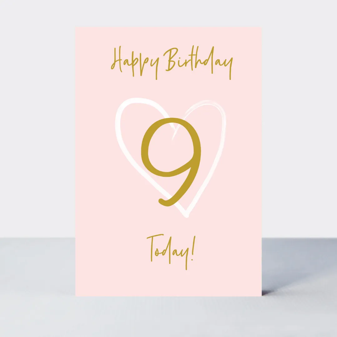 Wonderful You Age 9 Card - Foil