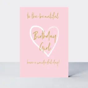 Wonderful You Birthday Girl Card - Foil