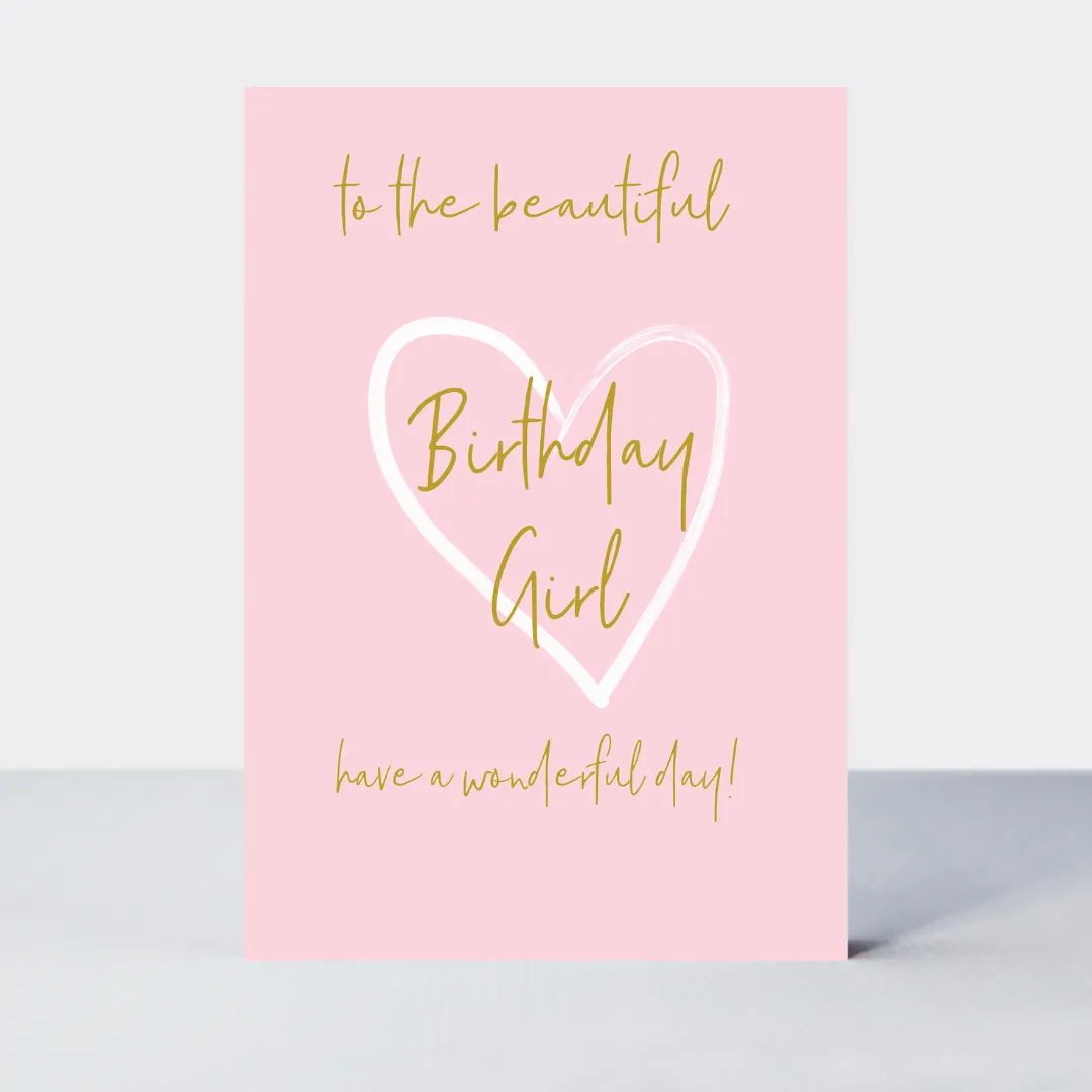 Wonderful You Birthday Girl Card - Foil
