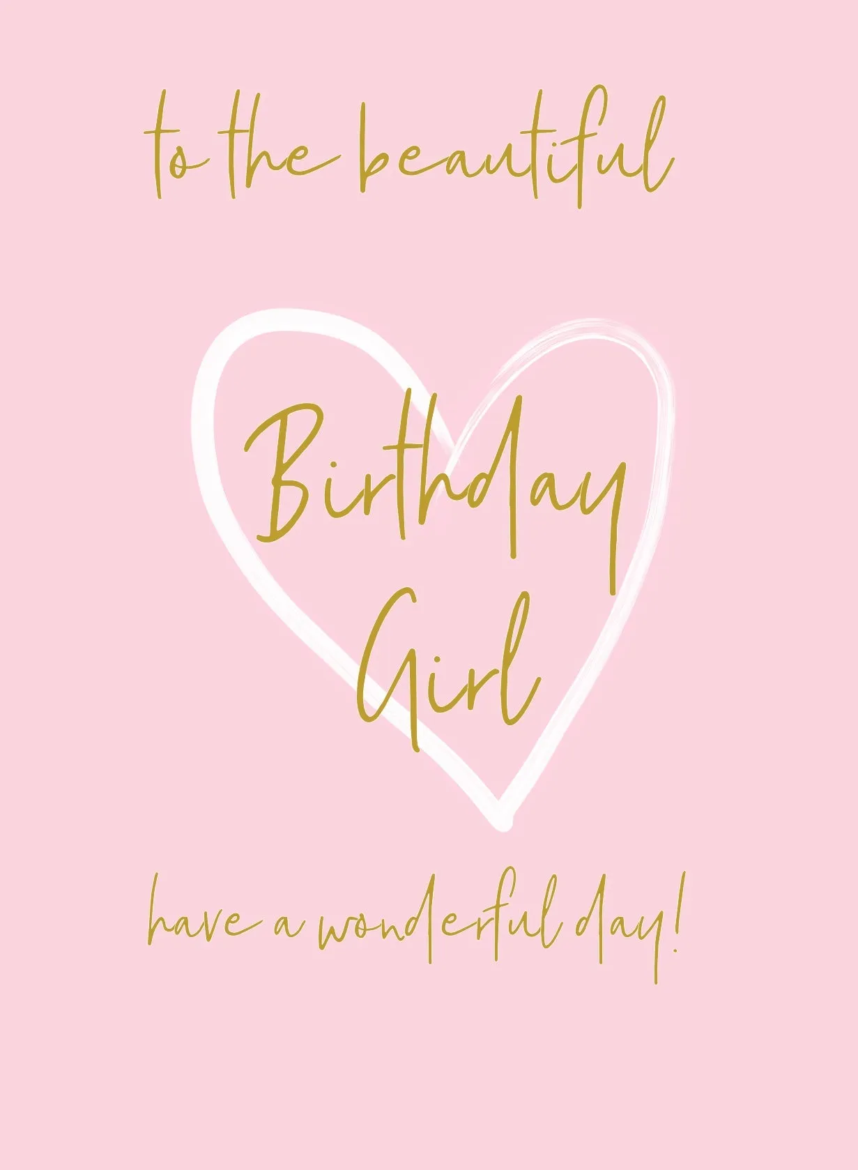 Wonderful You Birthday Girl Card - Foil
