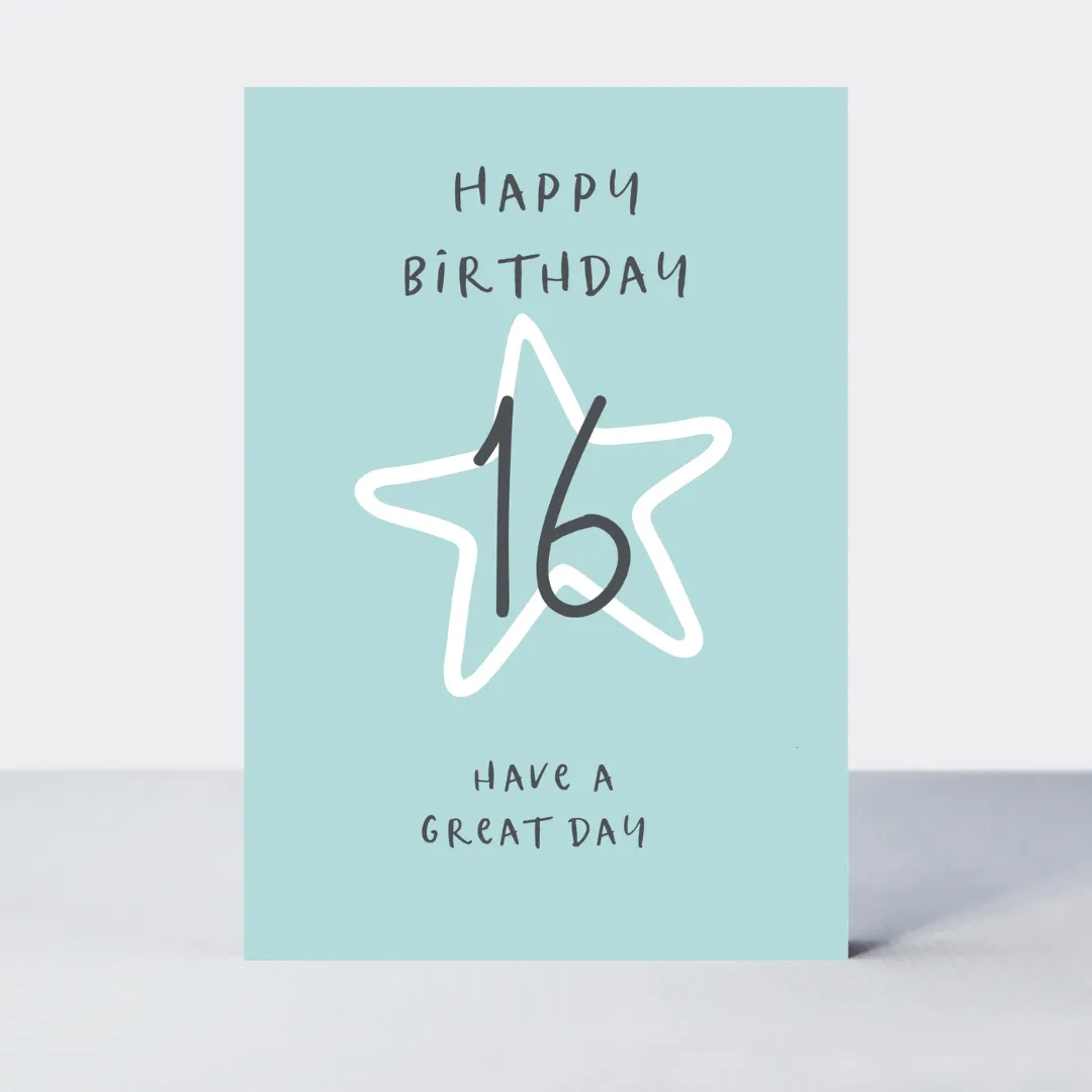 Wonderful You Blue Age 16 Card