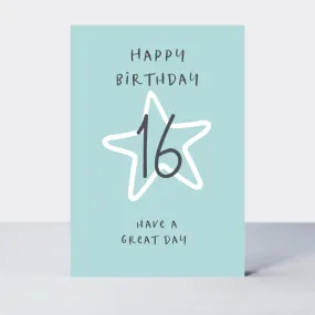 Wonderful You Blue Age 16 Card