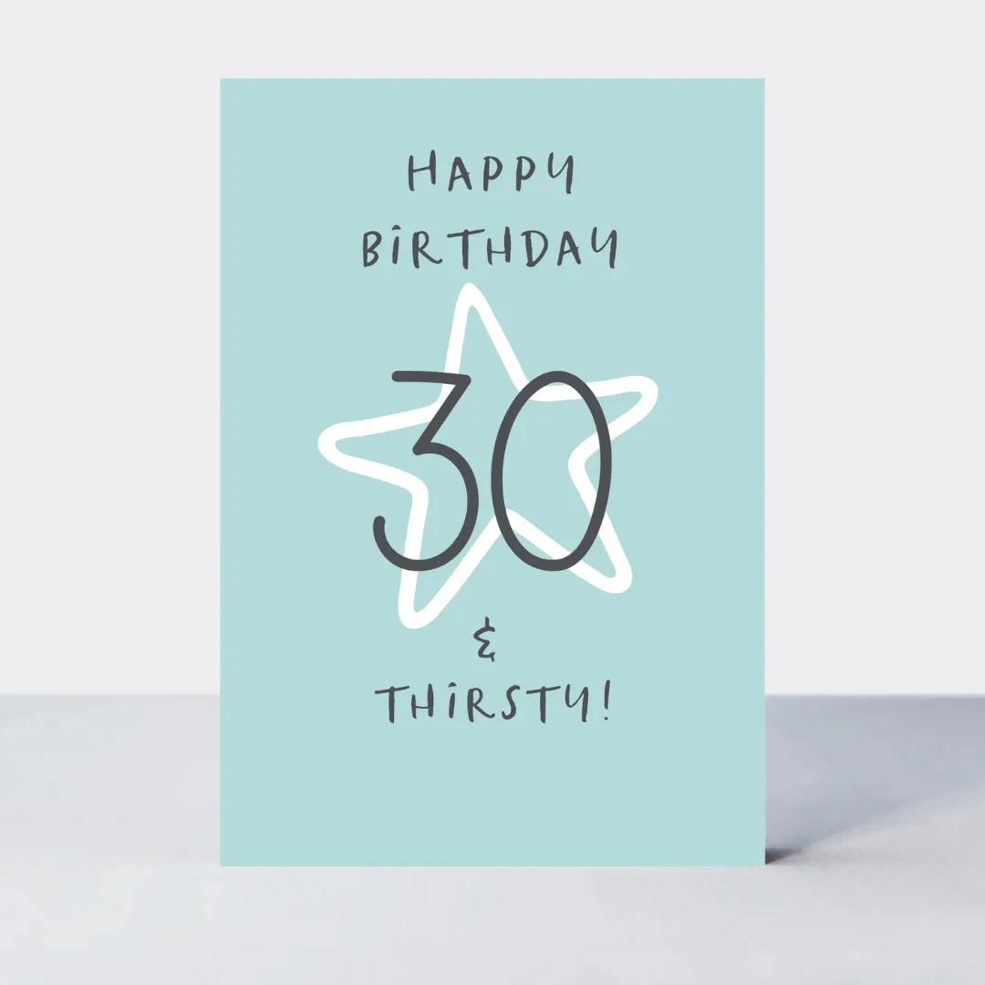 Wonderful You Blue Age 30 Card