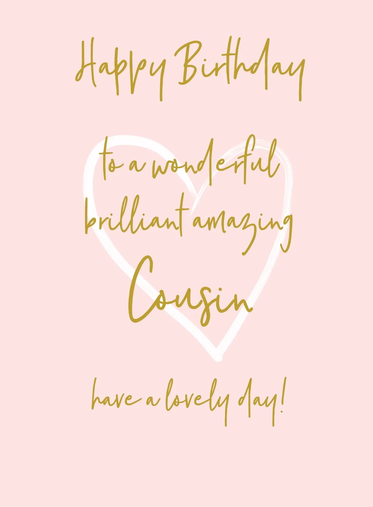 Wonderful You Cousin Birthday Card - Foil