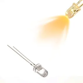 Yellow 5mm Water Clear LED - 30deg - 9500mCd